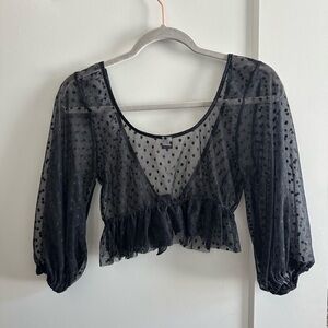 ONLY HEARTS NYC MESH FRONT TIE SHIRT !